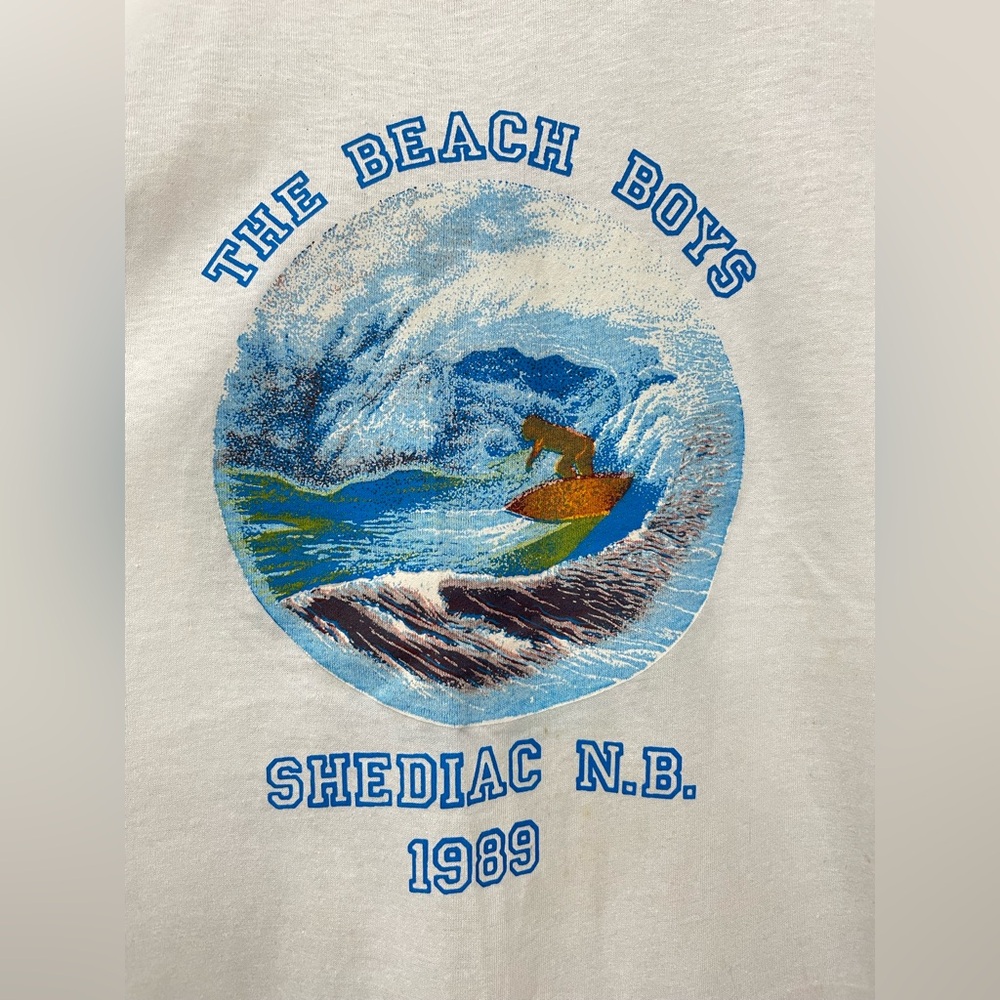 RARE Vintage 1989 Beach Boys Tour Tee, Size L, From Concert in Shediac, NB